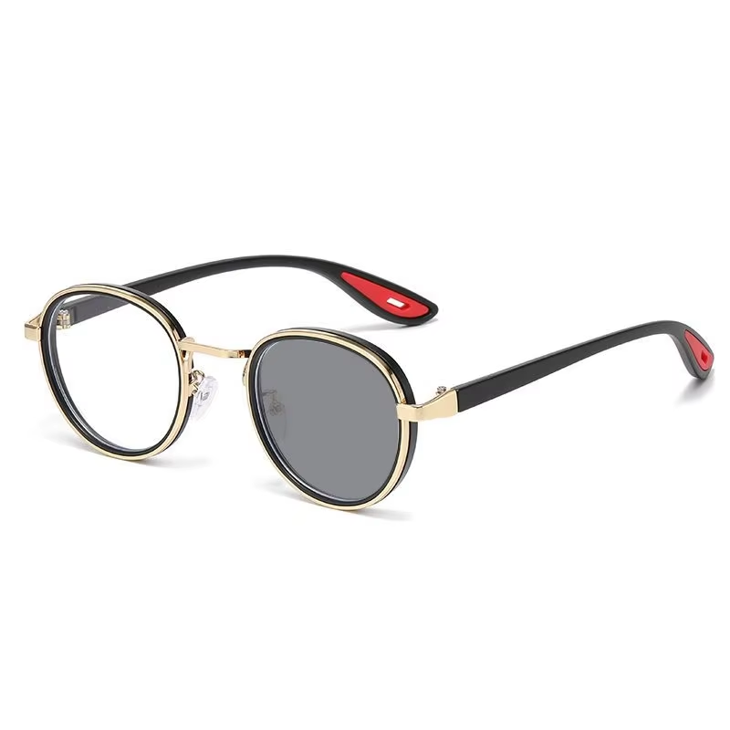 Gaming Glasses Blue Light - Kadınlar için Retro Yuvarlak Fotokromik Mavi