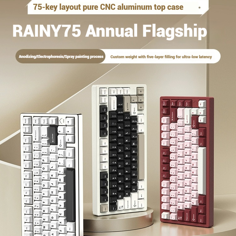 Pc Gaming Keyboard - Kablosuz Bluetooth RAINY75 Özelleştirilmiş Oyun Klavyesi