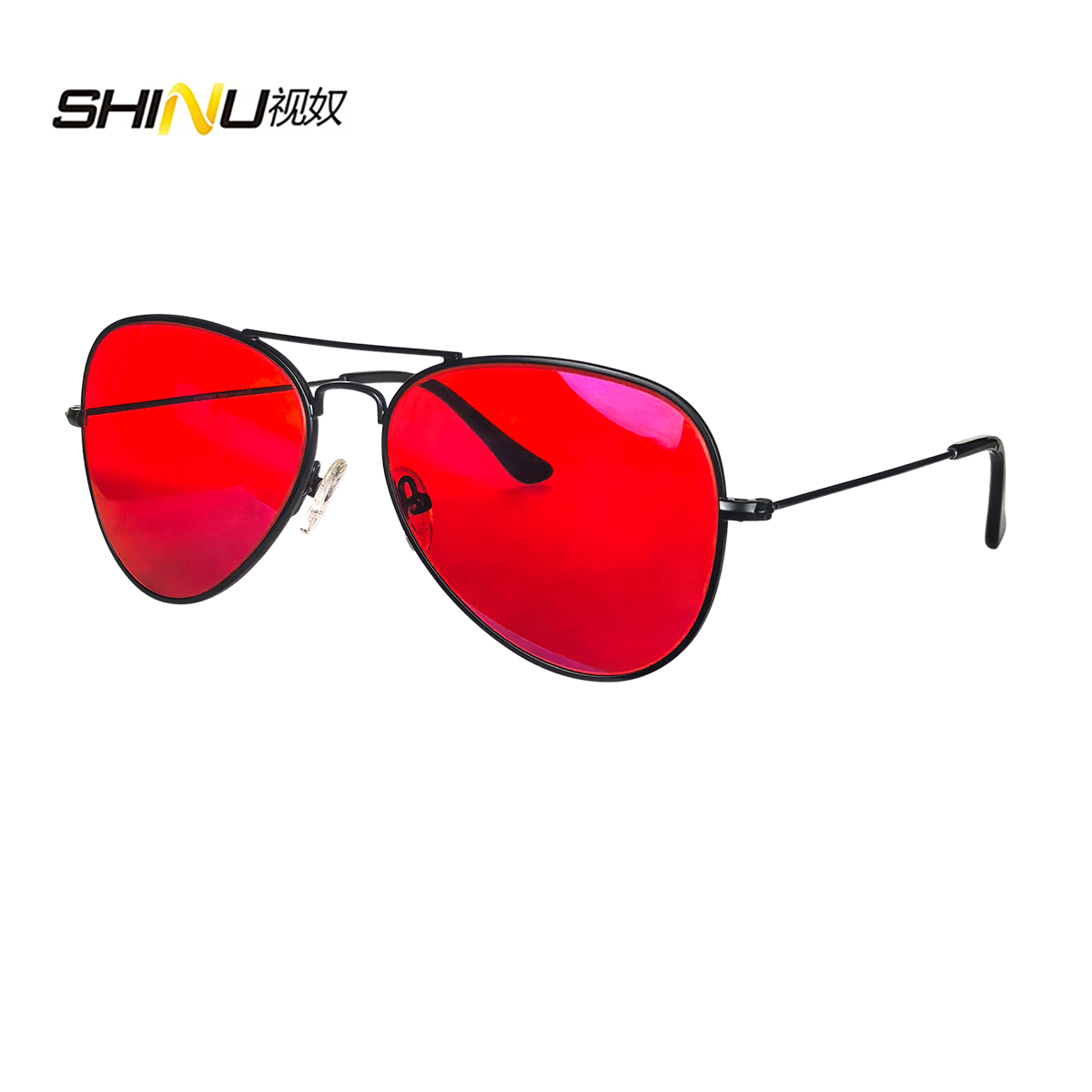 Gaming Glasses Blue Light - SHINU Kırmızı Lensler Gözlük Erkekler Turuncu