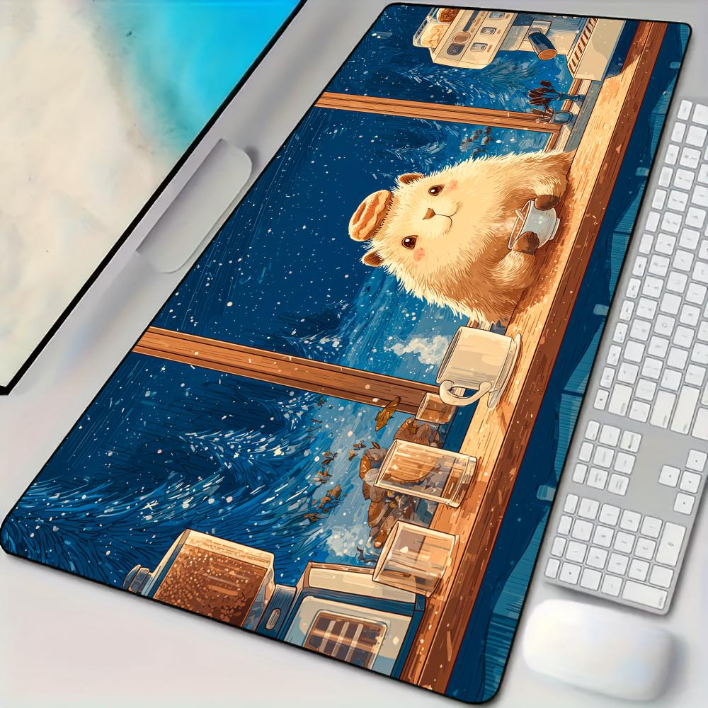 Pc Gaming Cafe - Kış Kafesi ve Kapibara Mouse Pad