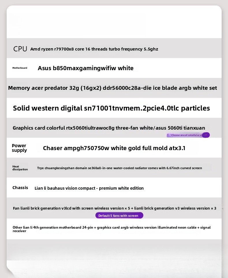 Saf beyaz, lüks, deniz manzara - Pc Gaming Prebuilt incelemesi ve fiyatı