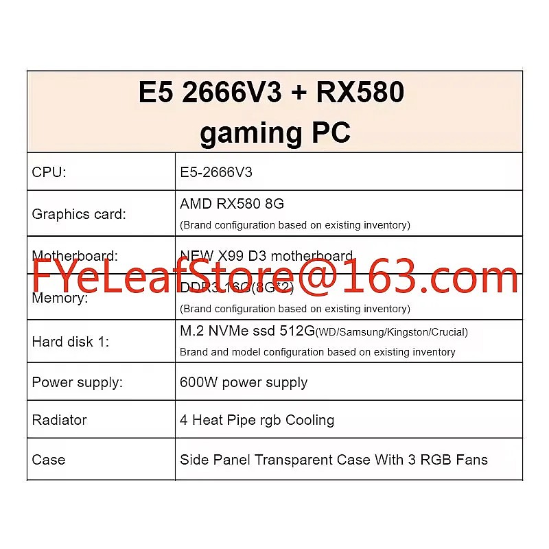 E5 2666V3 RX580 Oyun Bilgisaya - Pc Gaming Prebuilt incelemesi ve fiyatı